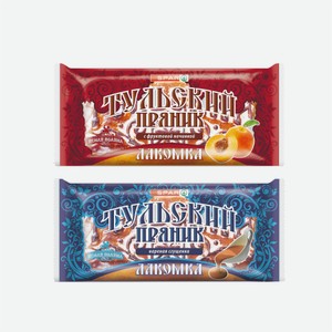 Пряник тульский  СПАР  Лакомка, вареная сгущенка/Фруктовая начинка, 140гр