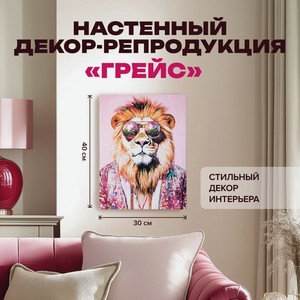 Настенный декор-репродукция  Грейс , 30х40 см, в ассортименте