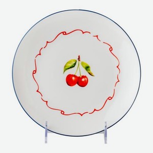 Десертная тарелка фарфоровая 20см Вишня Wellfort