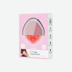 FOREO FLIP Play многофункциональная щетка для волос 2-в-1 с красным LED-светом, цвет: Светло-розовый