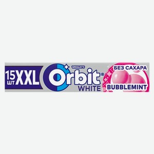 Жевательная резинка Orbit White XXL Bubblemint без сахара 20