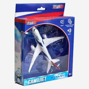 Пассажирский самолет, 17 см, инерционный мех. (металл)