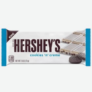 Шоколад Hereshey s с кусочками какао-печенья белый, 73г, 73 г