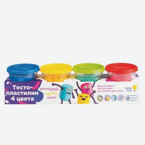 Тесто для лепки Genio Kids 4 цв.