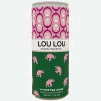 Вино игристое   Lou Lou  , розовое полусладкое, 0,25 л