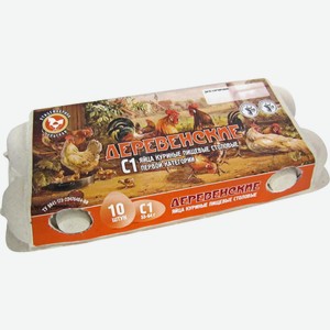 Яйцо куриное Тульская ПФ Деревенское С1, 10 шт.