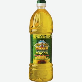 Масло Подсолнечное Мария, Нерафинированное, 0,9 Л