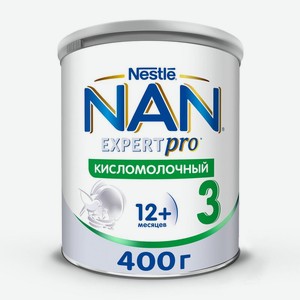 Молочко детское Nan 3 Кисломолочный с 12 месяцев, 400г, 400 мл