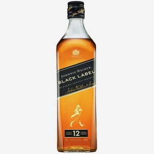 Виски Johnnie Walker Black Label 12-летний купажированный шотландский 40% 700мл, 700 мл