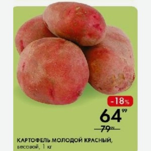 КАРТОФЕЛЬ МОЛОДОЙ КРАСНЫЙ, весовой, 1 кг