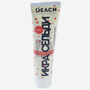 ИКРА СЕЛЬДИ С ЛОСОСЕМ В МАЙОНЕЗНОМ СОУСЕ ДЕЛСИ 100Г ТУБА. Цена указана по карте  Премия . Цена без карты 84,19 руб