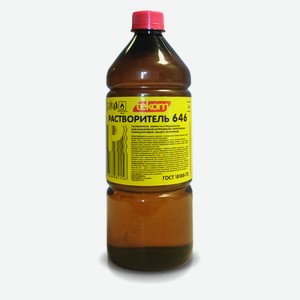 Растворитель марка 646,ГОСТ,1л,ПЭТ бутылка