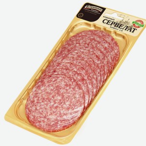 Колбаса с/к Сервелат Коньячный нарезка 100г Егорьевская