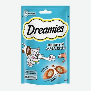 Лакомство для кошек с лососем Dreamies 60г