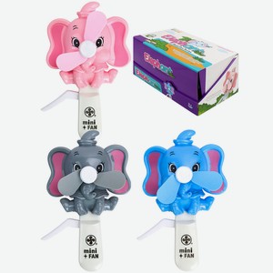Вентилятор детский  Слоник, собачка  (20шт. в ш/у,цвет-микс) кратно 20, арт. ИК-15856