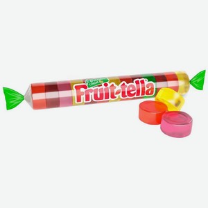 Мармелад Fruit-tella со вкусами клубники, апельсина, лимона, малины и яблока жевательный, 52г