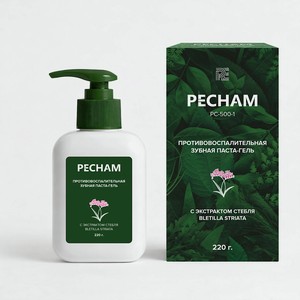 PECHAM Зубная паста с дозатором, Лечебные травы, 1 шт.