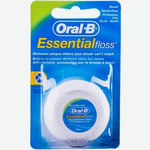 Зубная нить Oral-B Essential Floss вощеная Мята 50 м