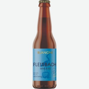 Напиток пивной Fleisbach Blanche нефильтрованный неосветленный пастеризованный 4.8% 0.33л, 330 мл