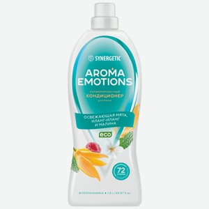 Кондиционер для белья Synergetic Аромат Эмоции (Aroma Emotions) Освежающая мята иланг-иланг малина 1.8 л