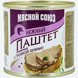 Паштет Мясной Союз, С Гусиной Печенью, 240 Г