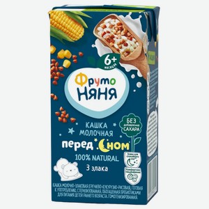 Каша «Мультизлаки» молочная с 6 месяцев, «ФрутоНяня» 200мл