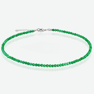 ALERIE-ACCESSORIES Чокер из натурального агата Miniature Emerald, цвет: Зеленый