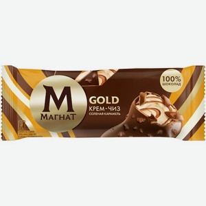 Мороженое Магнат Gold Крем-Чиз Соленая Карамель эскимо сливочное 8% БЗМЖ 70г, 70 г