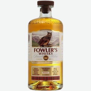 Виски Fowler s российский зерновой ординарный 40%, 700мл, 700 мл