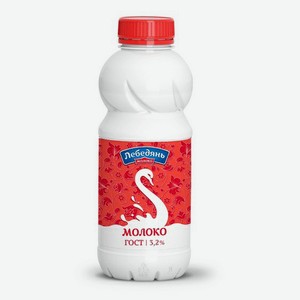 Молоко пастеризованное Лебедянь молоко 3,2% без змж, 450г