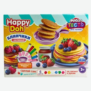 Набор для лепки с формочками Блинчики, HAPPY DOH