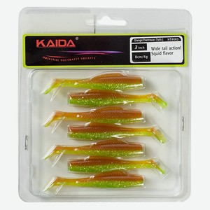 KAIDA Приманка силиконовая РИППЕР 3 , 8см, 4гр, HT003, 7шт,