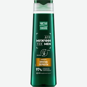 Шампунь ЧИСТАЯ ЛИНИЯ пр/перхоти д/мужчин, Россия, 400 мл