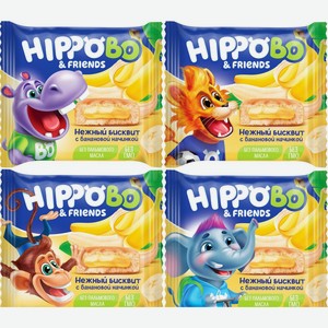 Пирожное бисквитное HIPPOBO С банановой начинкой, Россия, 32 г