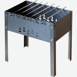 Мангал GRILLKOFF Тайга с 6 шампурами из пищ.нерж стали 350/10/0,5 25, Россия