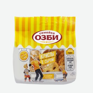 Чипсы хлебные Семейка ОЗБИ Криспы с сыром 100г