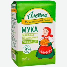 Мука Алейка, Пшеничная, Ржаная, 1 Кг