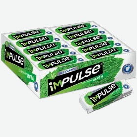 Жевательная резинка Impulse со вкусом мяты, 14 г
