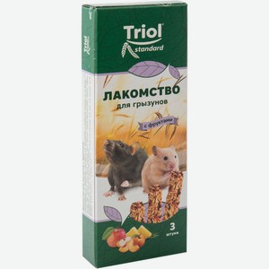 Лакомство Triol для грызунов с фруктами 3в1, 80г