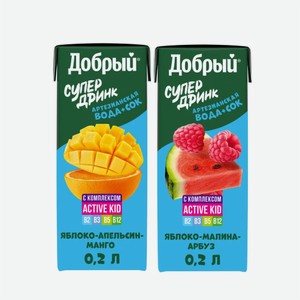 Напиток сокосодержащий ДОБРЫЙ в ассортименте 200мл