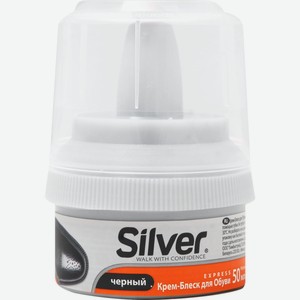 Крем-блеск для обуви SILVER Черный банка, Турция, 50 мл