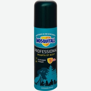 Аэрозоль Mosquitall Профессиональная защита от всех насекомых 150мл, 150 мл