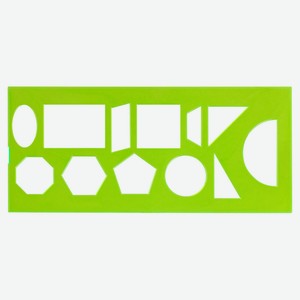 Трафарет геометрических фигур «Стамм» пластиковый зеленый