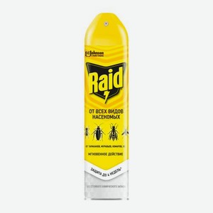 Аэрозоль от летающих и ползающих насекомых Raid 300мл
