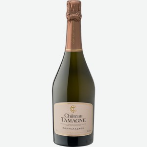 Вино игристое CHATEAU TAMAGNE Кубань Таманский полуостров защ. геогр. указ. белое полусладкое, 0.75л
