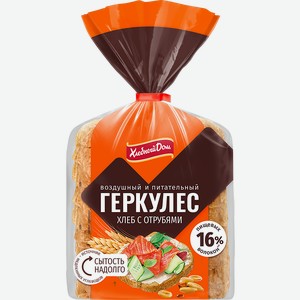 Хлеб ХЛЕБНЫЙ ДОМ Геркулес с отрубями, в нарезке, половинка, 250г