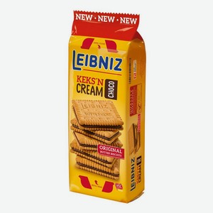 Печенье-сэндвич Leibniz Крим Шоко с шоколадной начинкой, 190г