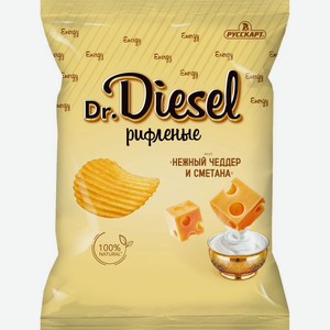 Чипсы Dr. Diesel Нежный чеддер и сметана из натурального картофеля, 120г
