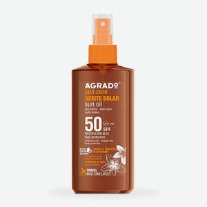 AGRADO Солнцезащитное масло для загара SPF50, 100мл