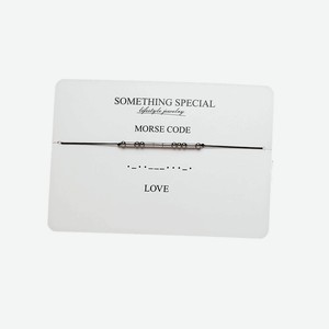 SOMETHING SPECIAL LIFESTYLE JEWELRY Браслет MorseCode «Love» (Любовь), цвет: Черный, размер: 18